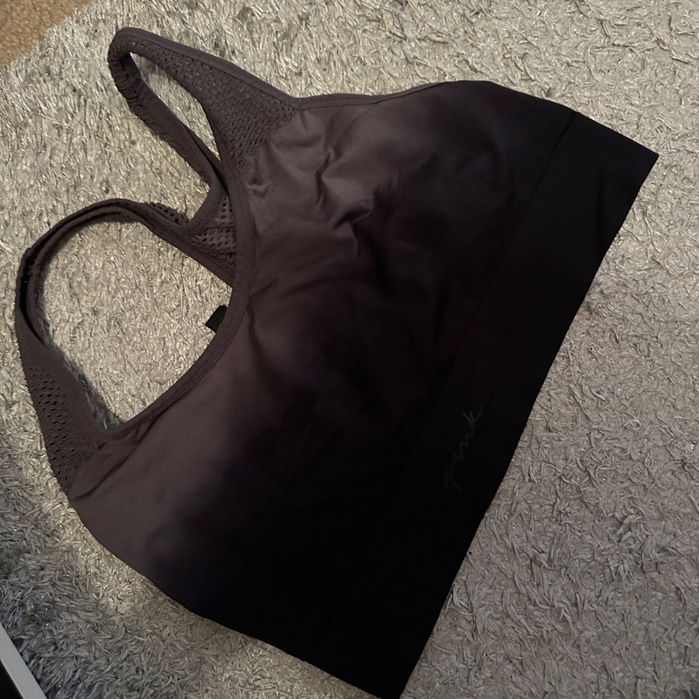 PINK Victoria's Secret Black Sports Bra Sleek Design